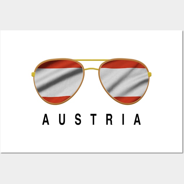 Austria Sunglasses, Austria Flag, Austria gift , 	Austrian Wall Art by JayD World